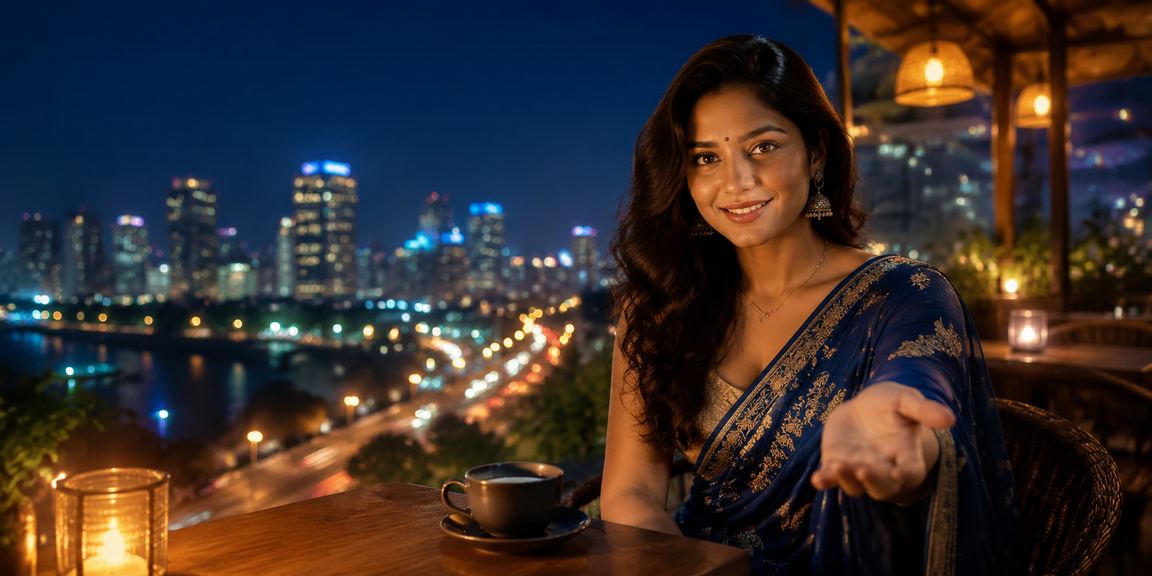 Pune city night view with betting theme